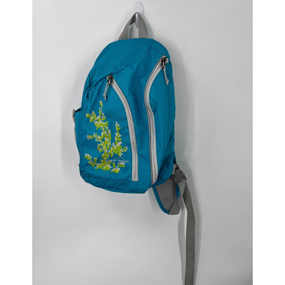 Eddie Bauer Blue Floral Messenger School Sling Shoulder Cross Body Packpack